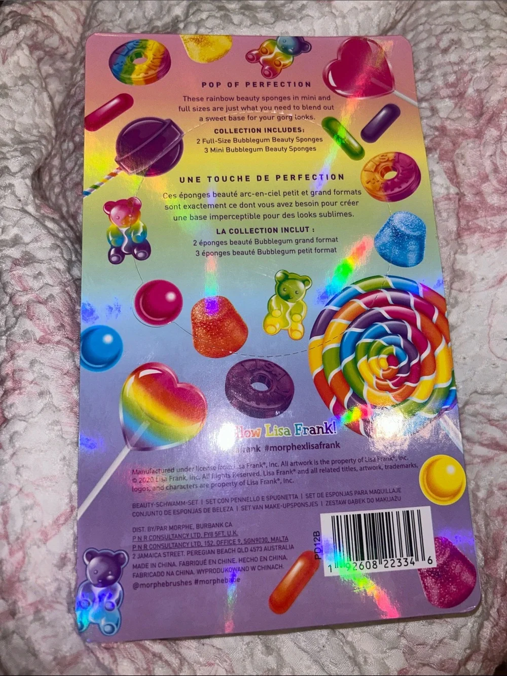 Lisa Frank Bubble Gumball makeup sponges - Pink, Green, Blue, Purple, Yellow